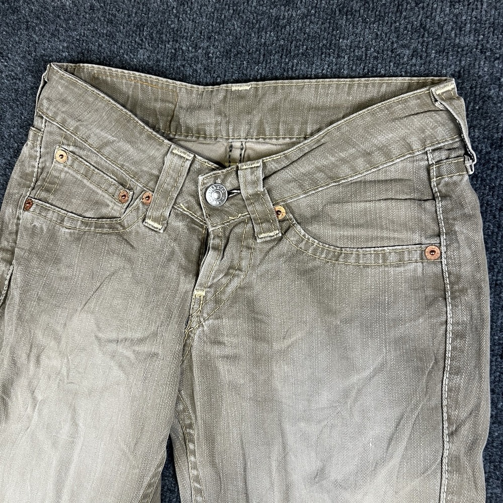 Levi's Women 927 Bootcut Jeans 28x28 Beige Khaki Y2K EMEA Europe Made in Tunisia